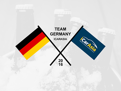 Team Germany Badge 2016 annual cross flag germany icarasia party stars team