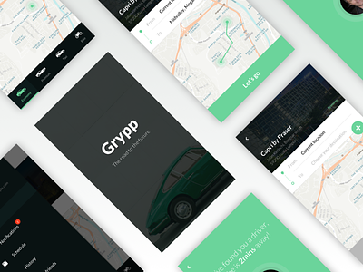 Grypp - Transportation App app clear grypp location mobile simple transportation ui