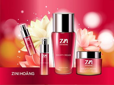 Thiết kế bao bì Zini Hoang Night Cream