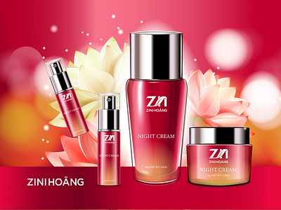 Thiết kế bao bì Zini Hoang Night Cream