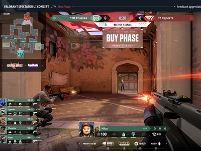 Valorant Spectator UI Concept fps gaming hud spec spectator spectrating ui