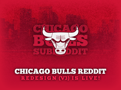 Subreddit redesign, the third version! bulls chicago community css3 design icons reddit redesign subreddit