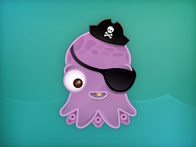 Lil' octopus mascot character cute little mascot octopus simple