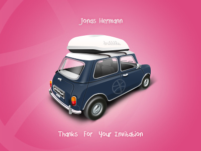 Thankyou Jonas Hermann car invite mini travel