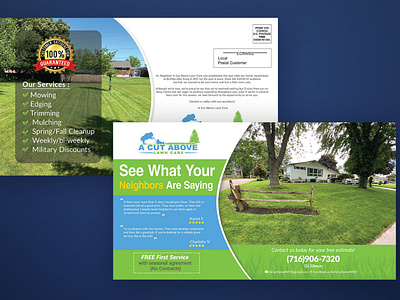 lawn care #EDDM Postcard design