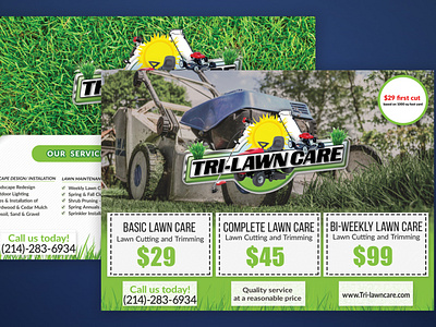 lawn care #EDDM Postcard