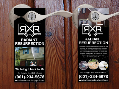 Pressure Washing Service door hanger