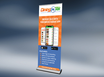 restaurant app promotion roll-up app flyer promotion roll up restaurant app promotion roll up