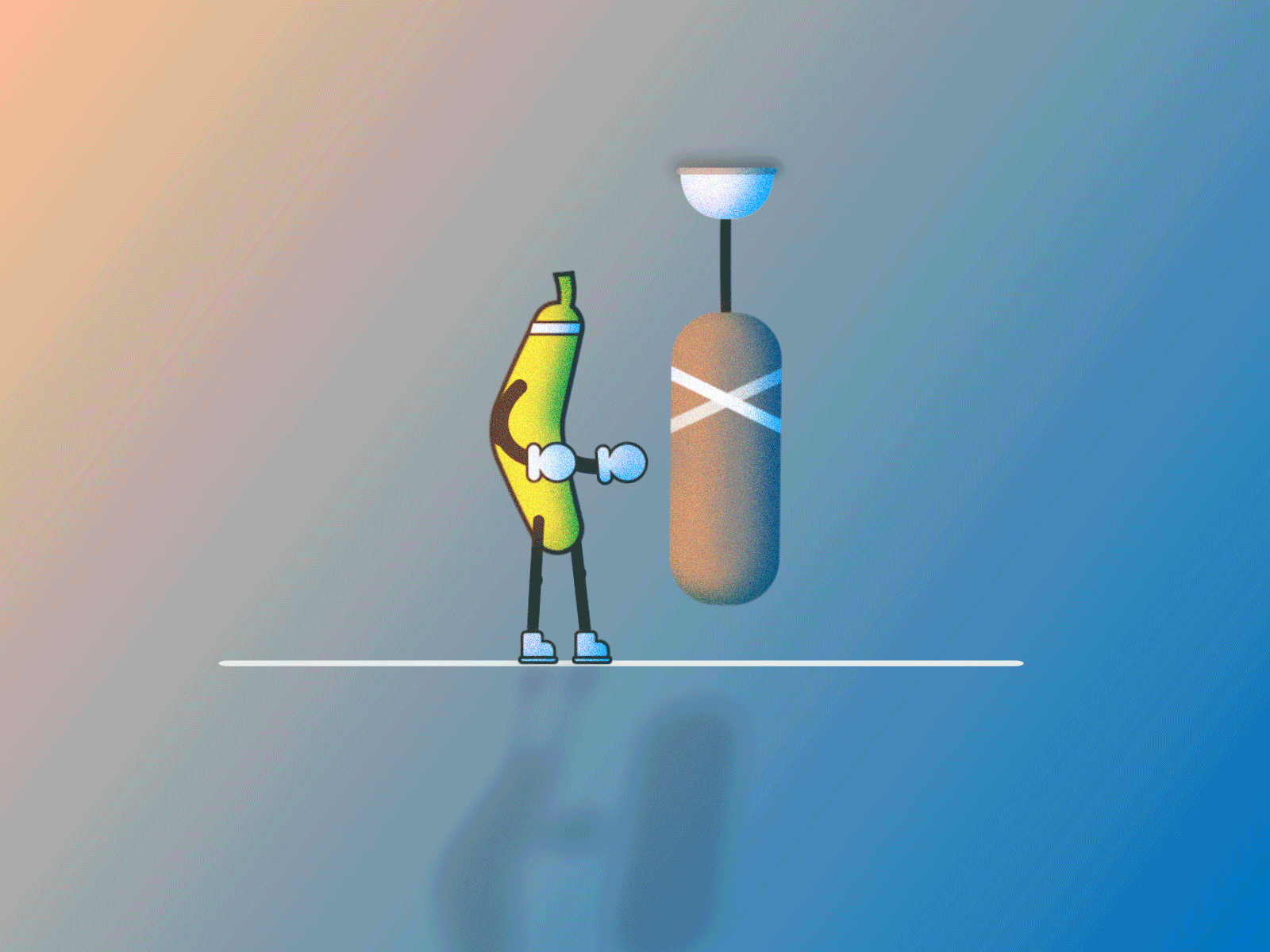 Potassium? Potassium. 2d animation adobe aftereffects animation animations animator banana design digital animation illustration motion design