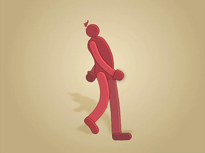 big red guy 2d 2d animation adobe aftereffects animation animations animator bigred cycle design digital animation hat illustration loop motion design red walk cycle