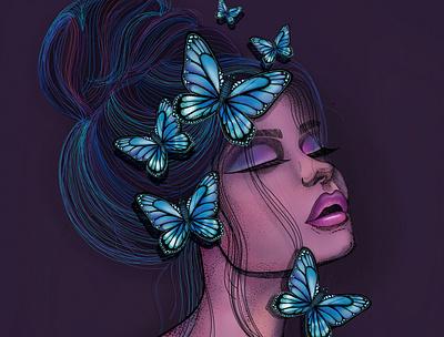 Digital Art-Butterfly Girl design digitalart illustration