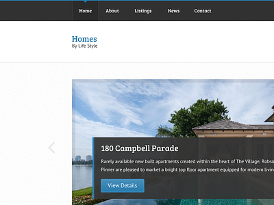 Homesbylifestyle clean corporate design minimal modern real estate template theme vector webdesign