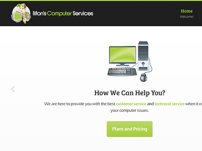 MonsComputer.com clean corporate design minimal modern template theme vector webdesign