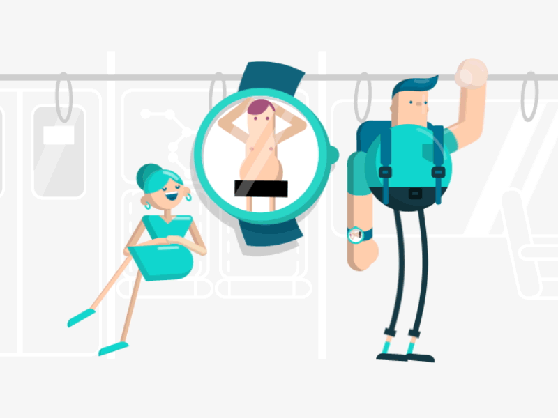 The New People Watching subway train watch wearables