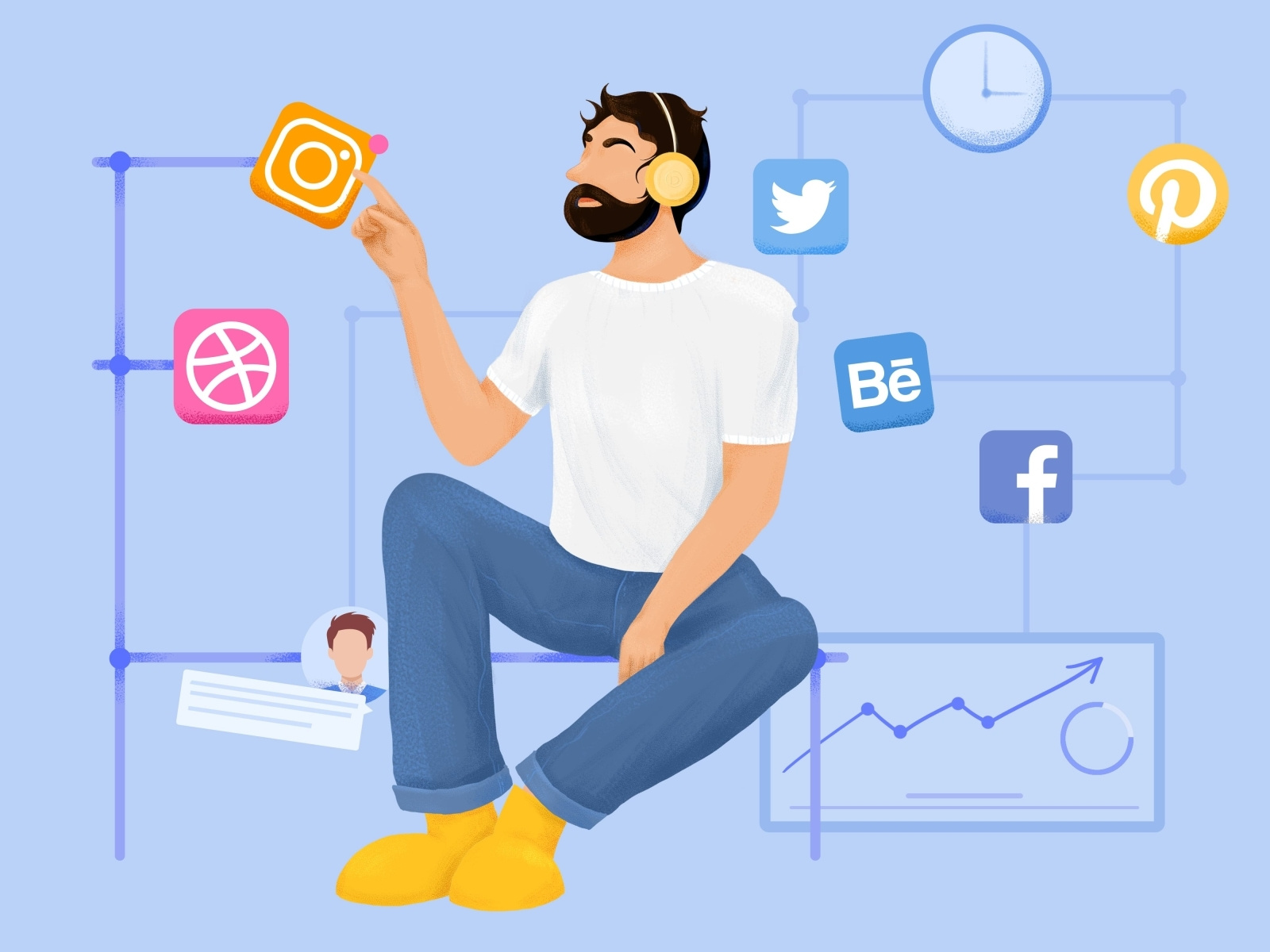Social Media by Jietian on Dribbble