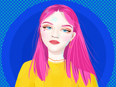 Pink hair girl