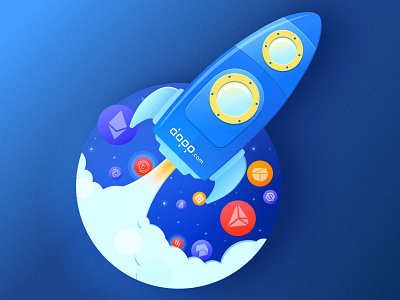 Dapp Rocket design illustration