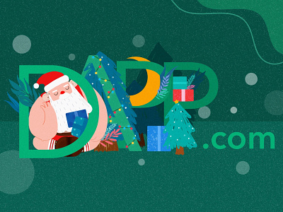 Merry Christmas - Dapp.com design illustration
