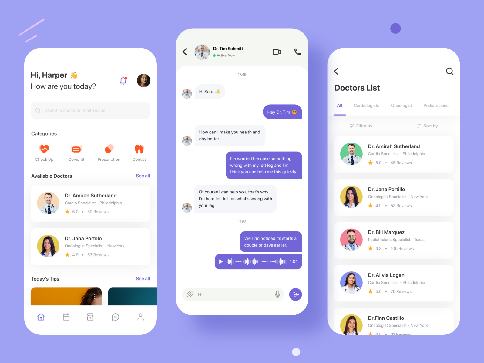 Medical app - Doctor Appointment Mobile App by Sarath S on Dribbble