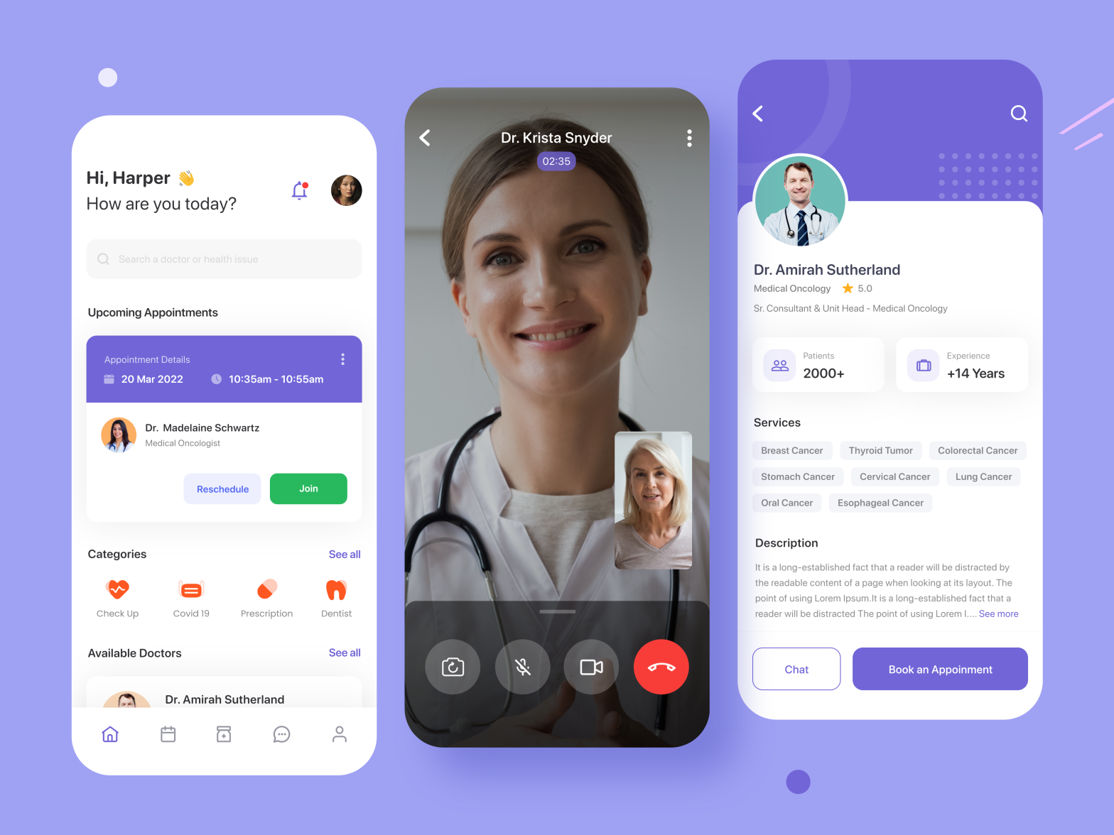 Medical app - Doctor Appointment Mobile App by Sarath S on Dribbble