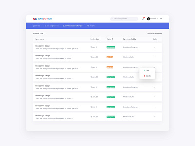 Employee Review Admin Dashboard. by Sarath S on Dribbble