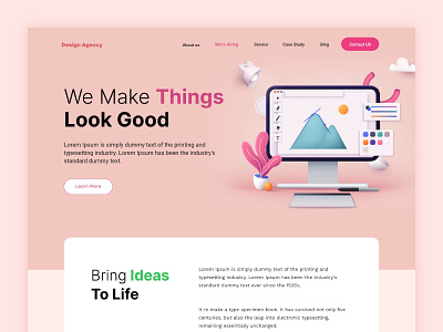 Design Agency Website Design - UI Template