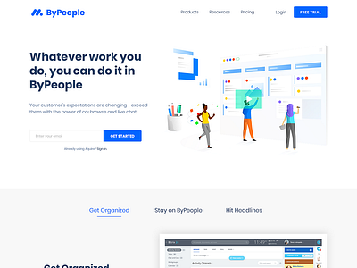 ByPeople - Team Management Software Web Template Design