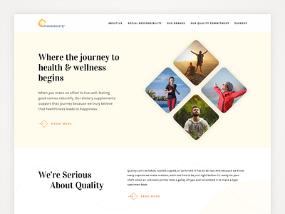 Pharmavite - Health and Wellness Web Template branding health healthandwellness healthy pharmavite products template ui web ui webdesign website website design wellness