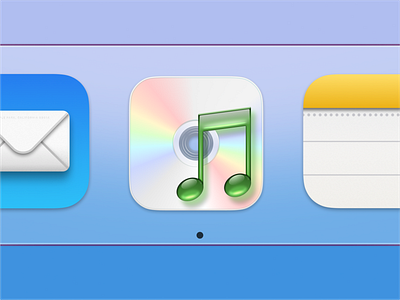 iTunes icon for Big Sur apple apple music aqua big sur bigsur figma icon itunes mac os macos music redesign skeuomorphic