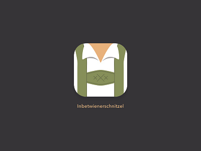 Inbetwienerschnitzel App Icon app flat icon ios lederhosen