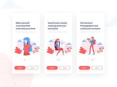 On-boarding Screens for Artist App