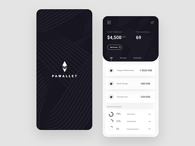 Pawallet App branding design flat icon logo redesign shot splash splash screen ui