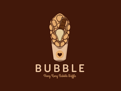 Bubble Waffle Logo Template