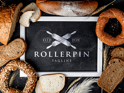 Cooking Roller Pin Logo Template