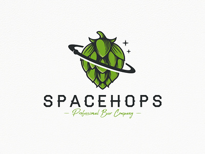 Space Beer Hops Logo Template