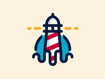 Lighthouse Logo broadcast cinema app consulting creative design designer game identity insurance lighthouse logo template marine lisghts media production sea mark vector eps logo