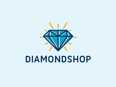 Diamond Logo diamond gem jewel jewelry logo logotype luxury pawnshop precious stone ring shop store
