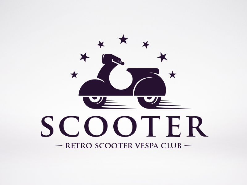 Scooter Bike Logo Design. Retro Scooter Graphic by PrastHF · Creative  Fabrica