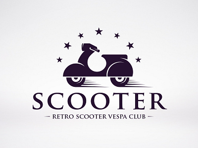 Scooter Logo bike drive identity logo logotype moto retro ride scooter vespa vintage wheel