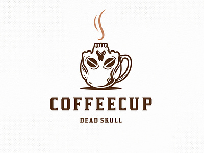 Skull Coffee Cup Logo Template