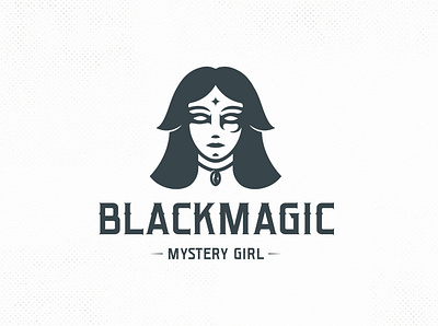 Dark Magician Woman Logo Template beautiful beauty brand identity branding clean design creative design creative market esoteric face fantasy fashion fortune teller freelance logo designer girl head logo design logo template vector video games woman logo