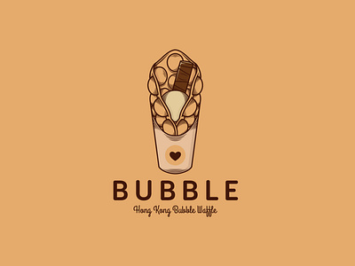 Bubble Waffle Logo Template