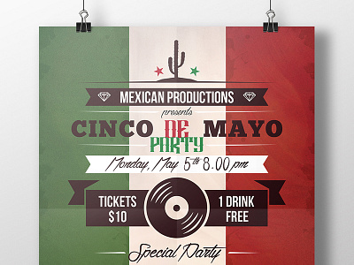 Cinco De Mayo Flyer 5 de mayo cactus cinco de mayo download flyer independence mexican mexico party poster psd template