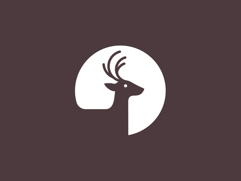 Reindeer Head Logo by Alberto Bernabe on Dribbble