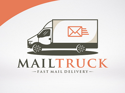 Mail Truck Logo automobile email identity logo design logo template logotype mail mail delivery stock logo trasnport truck van travel