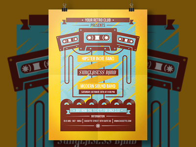 Cassette Night Poster Flyer