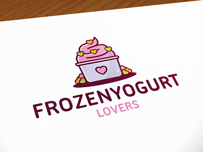 Frozen Yogurt Logo Template