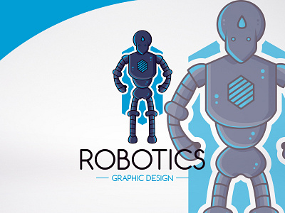 Robot Mascot Logo Template cartoon character design creative studio droid illustrative logo logo template machine mascot robot stock logo tech video game