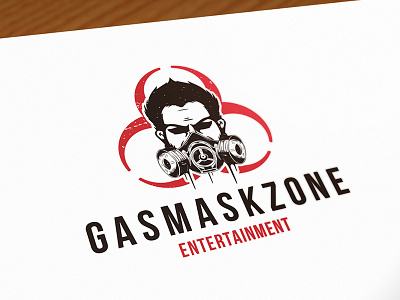 Gas Mask Logo Template biohazard brand identity clean design creative studio gas mask gasmask head human face logo template stock logo video game zombie