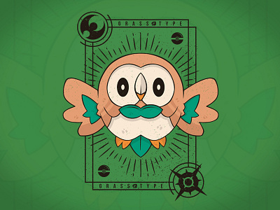 Rowlet artwork design fanart graphic design illustration litten pokemon moon pokemon sun pokémon popplio rowlet t shirt